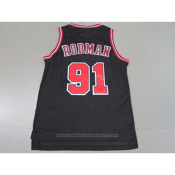 Maillot Chicago Bulls Dennis Rodman #91 Mitchell & Ness 1997-98 Noir